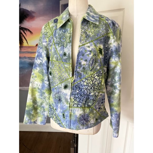 NWT Vintage Anage zip up jacket with embroidered detail Medium - Picture 5 of 5